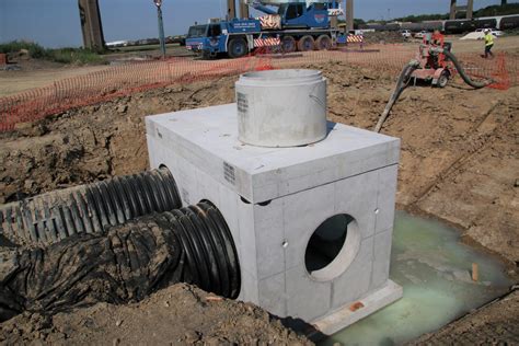 concrete sewer junction box|septic system junction box.